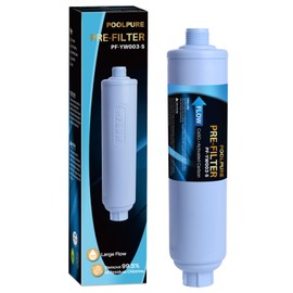 POOLPURE Garden Hose Water Filter for Filling Hot Tub, Pool, Spa, Reduces Chlorine, Heavy Metals, Odor, Pre Filter Ideal for Organic Gardening, Farming, Fits Any Standard 3/4" Garden Hose Thread