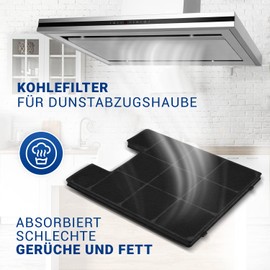 VIOKS Set of 2 Activated Carbon Filters Cooker Hood Filter Replacement for Amica KF 17141 KF 17147 Activated Carbon Filter for Extractor Hood & Filter for Cooker Hood Charcoal Filter Cooker Hood