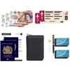 ALLEN & MATE Passport Holder Travel Wallet, Leather Travel Folio