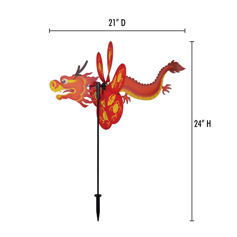 In the Breeze 2689 12 Inch Dragon Wind Colorful Spinner