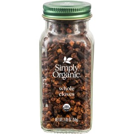 Simply Organic Whole Cloves, 2.05 Ounce Jar, Hand-Selected, Intensely Aromatic & Richly Flavored, Non GMO, Non ETO