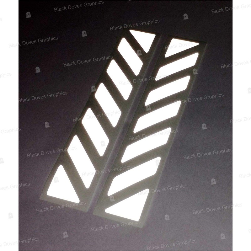 2pcs Reflective STICKERS for Touratech Motorcycle Aluminium Panniers (White 011)