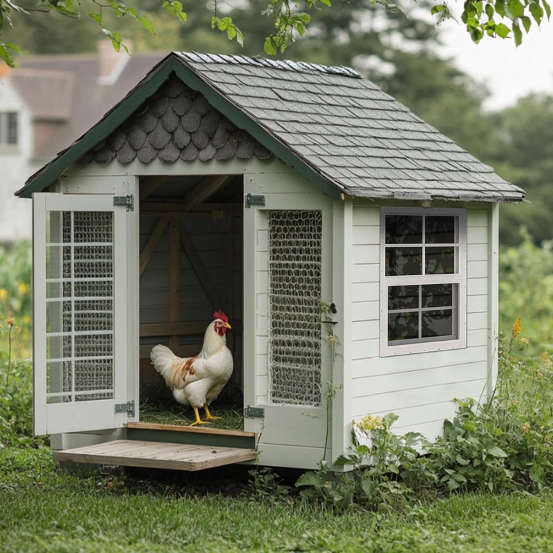 2 Pack Chicken Coop Windows 12" x 18", Sliding Shed