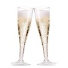 50 Plastic Champagne Flutes 5 Oz Clear Plastic Toasting Glasses
