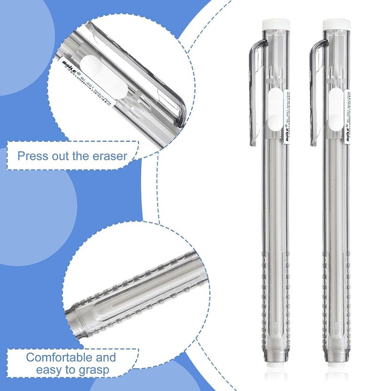 Retractable Mechanical Eraser,Funny Portable Eraser with Grip - Style Erasers
