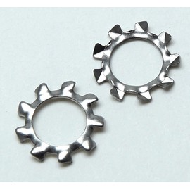 PD® Tooth Washers M6 (DIN 6797-A/UNI 8841-A), External Serrated Washers Made of Stainless Steel A2 V2A, Pack of 10