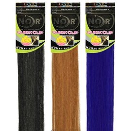 Janet Collection Synthetic Hair Clip On Weave Noir Clip In Weave 18" (3-Pack, 2)