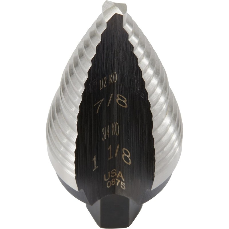 Irwin Tools Unibit #9 7/8-Inch and 1-1/8-Inch Step-Drill Bit, 1/2-Inch