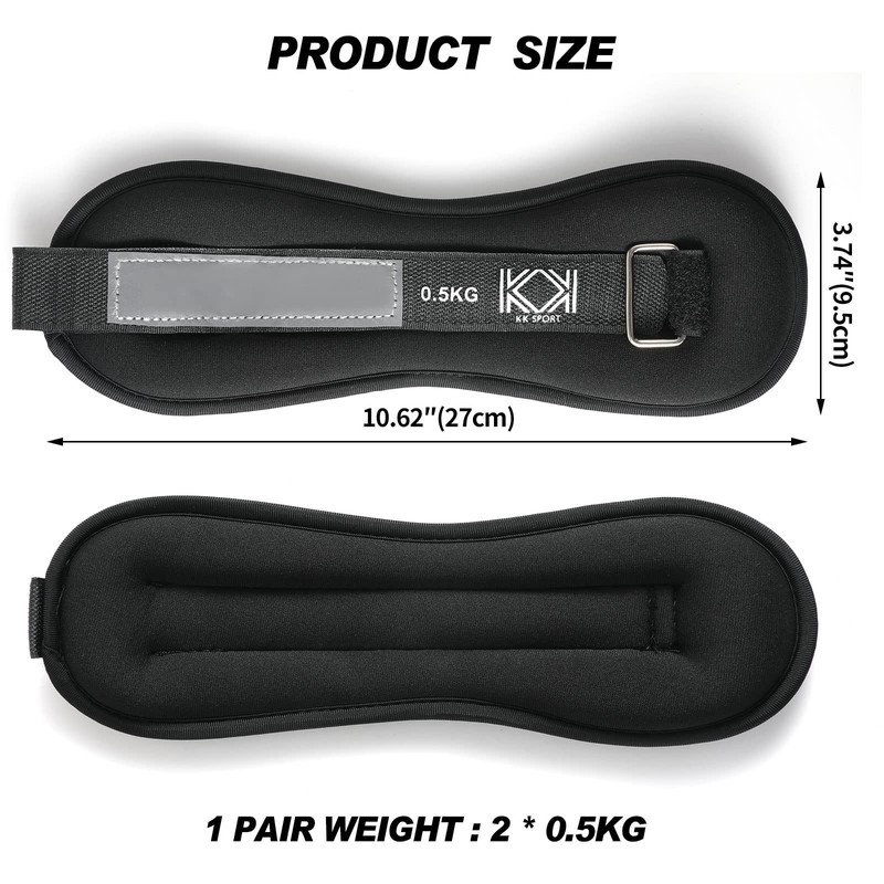 KK Neoprene Ankle Straps Pair - Adjustable Straps for Ankle