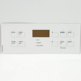 Choice Manufactured Parts Oven Control Overlay for Frigidaire, White, AP4527334, PS2581767, 316419137