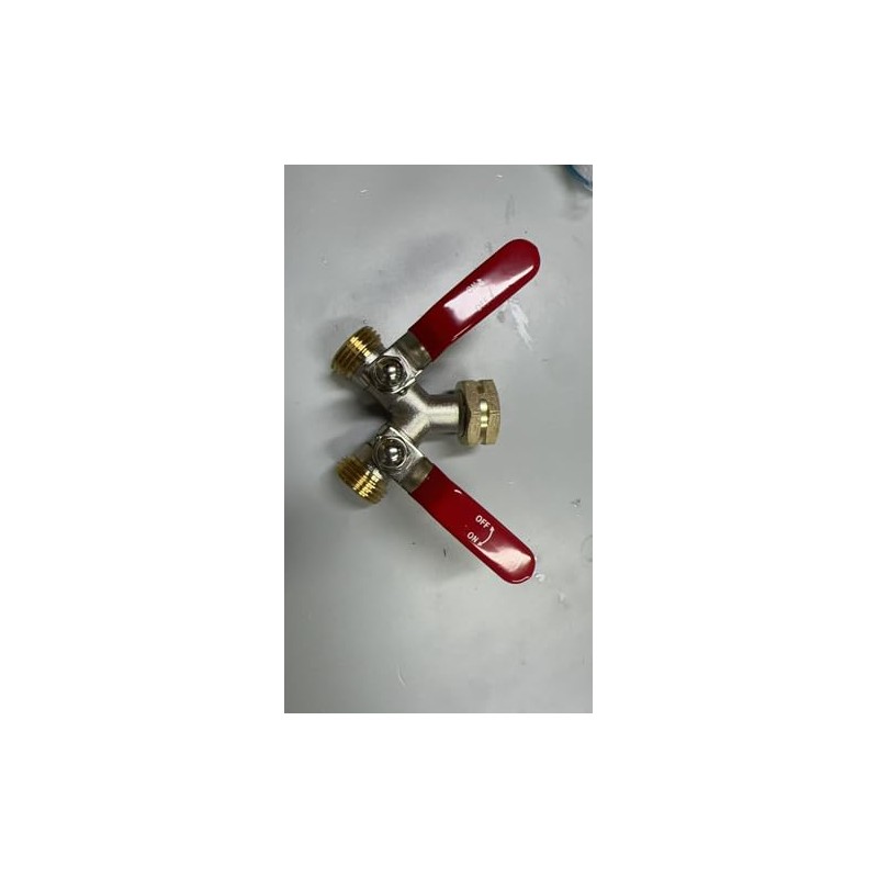DINGBAI Garden Hose Splitter 2 Way, Y Splitter 2 Valves,