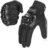 KEYSDEX Full-Finger Motorcycle Gloves, Men & Women, Black, Large
