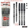 WIN 5 x 0.7mm Ball Point Pens Duke BLACK Premium