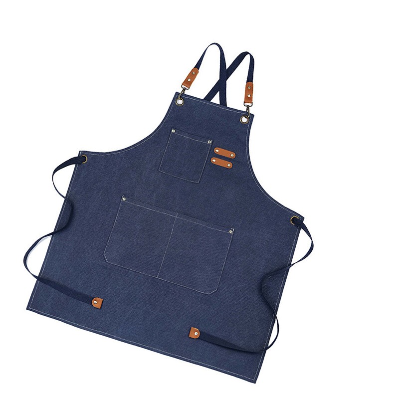 Woodworking Apron Thicken Canvas Waterproof Work Apron for Gardening Coffee