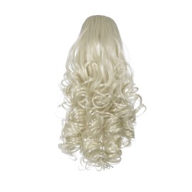 Love Hair Extensions Curly Crocodile Clip Synthetic Hair Ponytail Colour 16 Sahara Blonde 12 -Inch