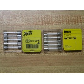 Bussmann MDL-3/4 3/4 Amp Time Delay Glass Tube Fuse, 250Vac, UL Listed 5-in Tin, 5 Pack