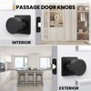 goldenwarm Matte Black Closet Door Knobs, Passage Door Knobs Interior