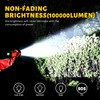 YIERBLUE Rechargeable Spotlight 1000,000 Lumen LED, IP67 Waterproof Handheld Flashlight,