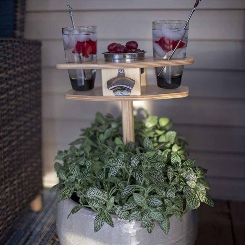 Outdoor Wine Table Portable Wine Picnic Table Wooden Wine Holder