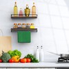 Meangood Floating Shelves Wall Mounted Set of 2, Rustic Wood