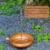 MOCOME Metal Rain Chain Basin, Antique Copper, 12.9" Diameter, 4"