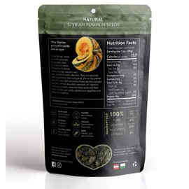 Schlacher & Söhne Styrian Pumpkin Seeds, 100% Pure & Natural, Premium Quality Pepitas, Healthy Snacks, Raw, Fresh Superfood, Unsalted, Full of Proteins, Made in Austria (6 Pack, Natural Seeds)
