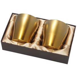 HORIE T15SN250G2SET Titanium Double Layer Tumbler, Limited Model, Gold, Set of 2, Wedding, Blessing, Appreciation, Gift, Made in Japan, Cold / Heat Retention