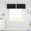 Black Kitchen Tiers Curtains Privacy Linen Textured 16 inch Length