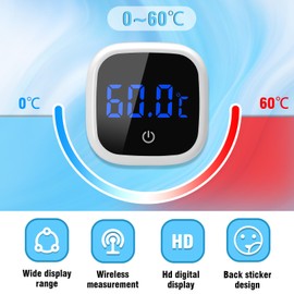 Aquarium Thermometer, Mini Aquarium Thermometer Digital, LED Display, High Precision Temperature Sensor, Suitable for Freshwater Marine Aquariums