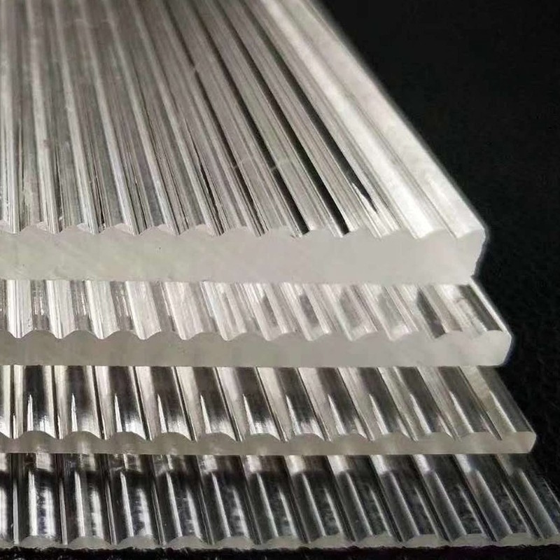 Plexiglass Perpex 1/8' Acrylic Striped Wave Board, 12in PMMA/Acrylic Streak