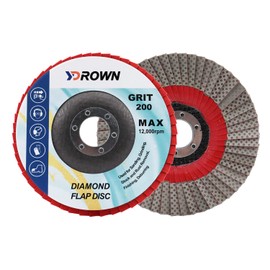 YDROWN 5 Inch Diamond Grinding Electroplated Flap Disc for Glass Ceramic Hard Material (200 GRIT)