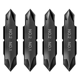 Galvanox #1 & #2 Phillips Replacement Double-Ended Flat Bits for Leatherman Multi-tools (4 Pack)