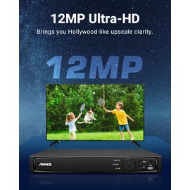 ANNKE 12MP 8CH PoE NVR, Smart AI Network Video Recorder, Support up to 8X IP Cameras, Works with 12MP/8MP/6MP/5MP/4MP PoE Cam, 24/7 Recording, RTSP, (Not Included HDD)