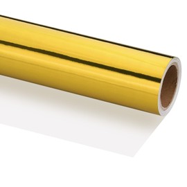 PATIKIL Metallic Wrapping Paper, 14 Inch x 200 Inch(16.4Ft) Foil Wrapping Paper Matte Gift Wrapping Paper Roll 120 GSM for Gift Christmas Wedding Birthday Women Men, Yellow