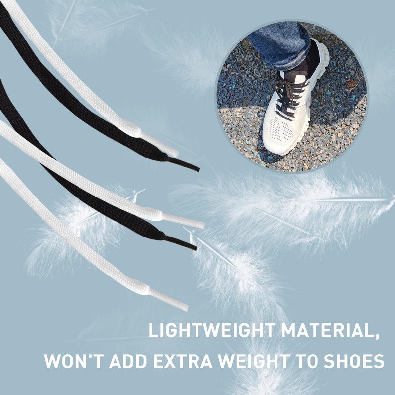 NDTEZUGT 3 Pairs Flat Shoelaces for On Cloud Sneakers, 1/4"(6mm)