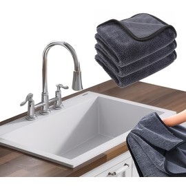 Shiny Bath Wipes Cleaning Cloths,3pcs Shiny Bath Drying Towels,Shower Doors Drying Towels,15.7*23.6in Streak Free Glass Window Car Mirror Super Absorben Microfiber Cleaning Cloths(3psc gray)