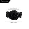 SXQLYH 2 Stück Damen Haargummis Scrunchies Satin mit Groß Rose