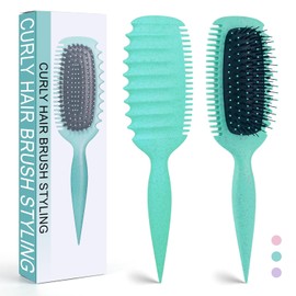 Cepillo para cabello rizado para desenredar, dar forma y definir rizos, ondas y bucles en todo tipo de cabello ligero, húmedo o seco, para mujeres y hombres, reduce el enredo, rizos