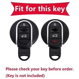KUNIO Key Case Fits Mini F56 F54 F55 F57 F60 Cooper One Clubman Countryman Works Protective Case TPU Car Key Case Key Fob 3 Buttons A Blue
