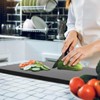 Adolif Natural Black Granite Marble Pastry and Cutting Board, 12x20x0.6