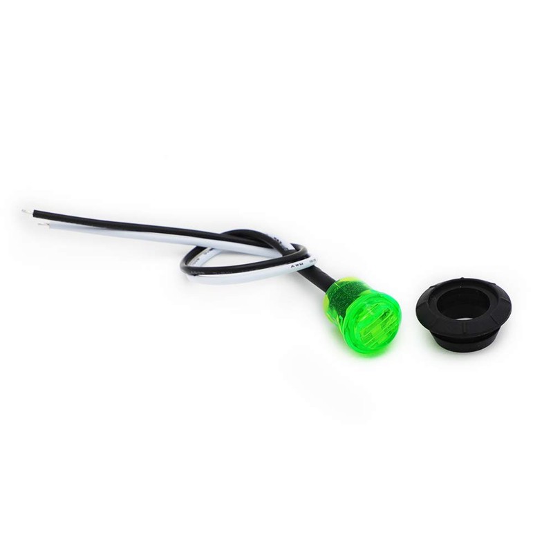 Ledvillage 100 Pcs 3/4 Inch Mini Round Green LED Bullet
