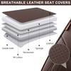 TIEHESYT Mature Brown Car Seat Covers, Breathable Faux Leather, Universal