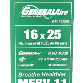 Generalaire #4366-Replaces- Honeywell FC100A1029-16"x 25" x 4.5" Merv 11 Air Filter