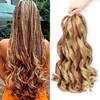 French Curl Braiding Hair 16 Inch 8 Packs Curly Braiding