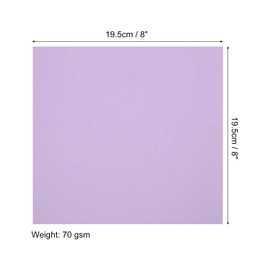 MECCANIXITY 50 Sheets Origami Paper Double Sided 8x8 Inch(20x20cm) Square Sheet for Art Craft Project, Beginners, Gifts Decor, Light Purple