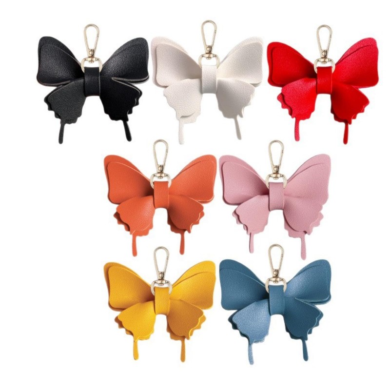 dnpfel Butterfly Bag Charm,keychain Leather Handbag Charm for Purse Backpack