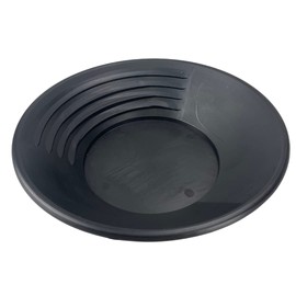 KING LODE 14 Inch Gold Panning Pan, Black - Made in USA - TJ8-BL-14US-NW9