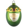 Alessi Hand Decorated Blown Design Wise Man Melchior Christmas Bauble, Green, 8.5 x 8.5 x 12 cm