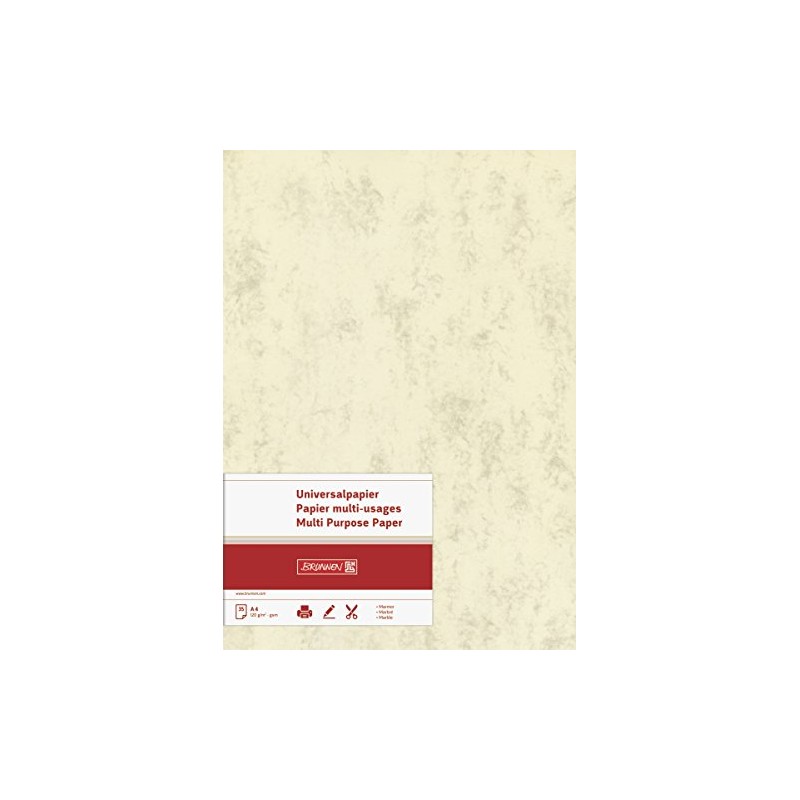 Brunnen Multifunktions-Universalpapier, A4, 120 g/qm, chamois/marmoriert