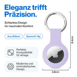 Cloudclip AirTag Pendant, Protective Case, Easy Installation, Various Set Sizes, Scratch-Resistant, for Keychain, Bag, Dog Collar